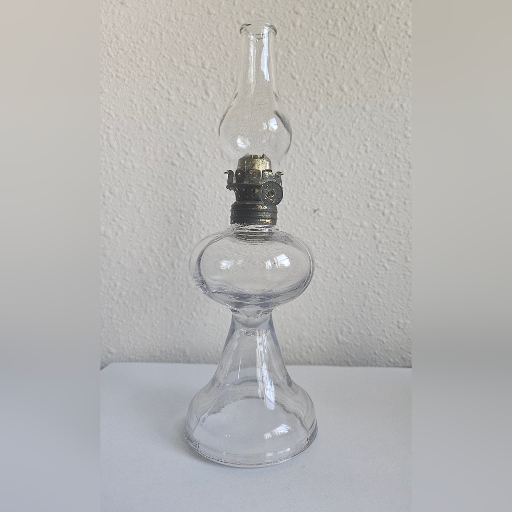 P & A Mfg Co Acorn Vintage Miniature Kerosene Oil Lamp